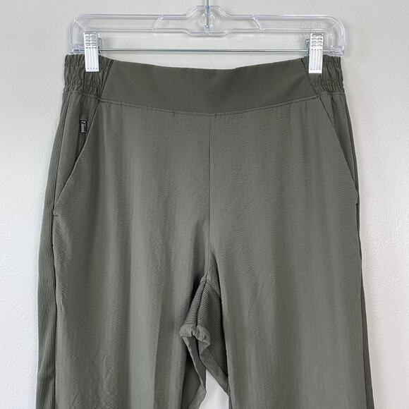 Athleta Textured Brooklyn Jogger Mountain Olive Pull-On Elastic Waist Size 6 - Picture 3 of 12